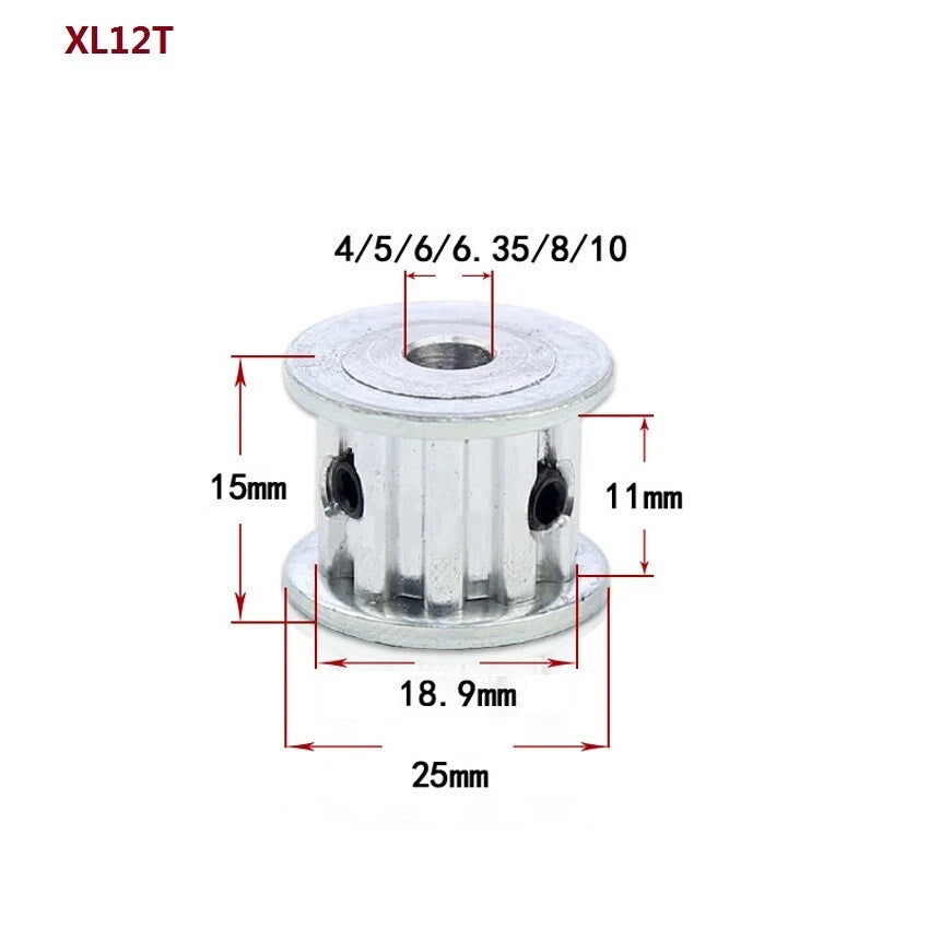 XL 10T-40T Timing Pulley Pitch 5.08mm Without Step Synchronous Wheel Width 11mm