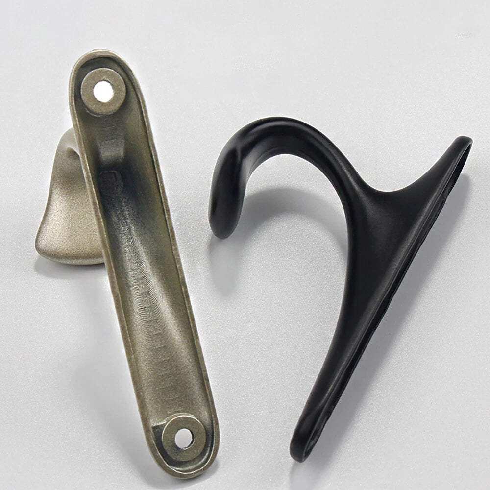 Zinc Alloy Single Hook Clothes Coat Robe Bathroom Wall Hooks Hanger Black Golden