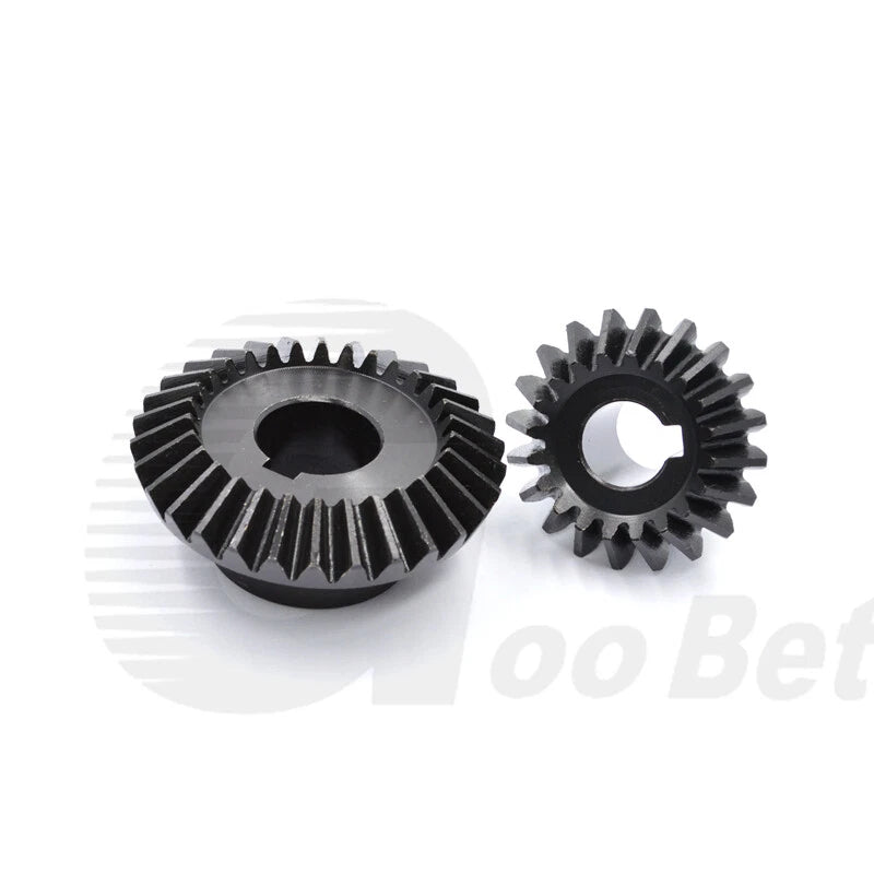 Mod 1.5 Bevel Gear C45 Steel Gear Ratio 1:1.5 20 Tooth 30 Tooth Hardened Black