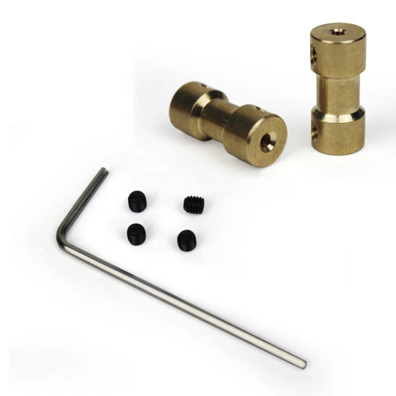 Brass Flexible Shaft Coupling Rigid Coupler Motor Connector CNC 2/3/3.17/4/5/6mm