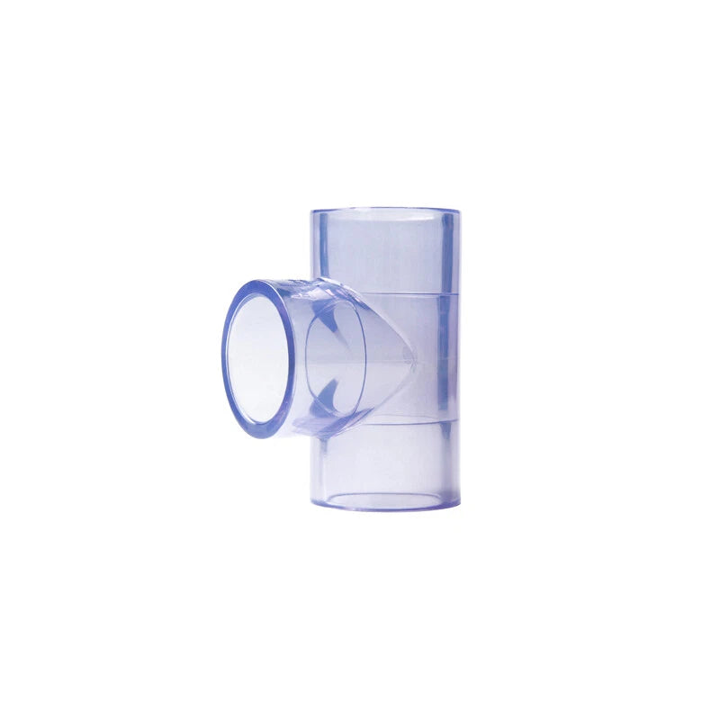 Clear PVC 50mm ID Pressure Pipe and Fittings Metric Solvent Weld Various Parts