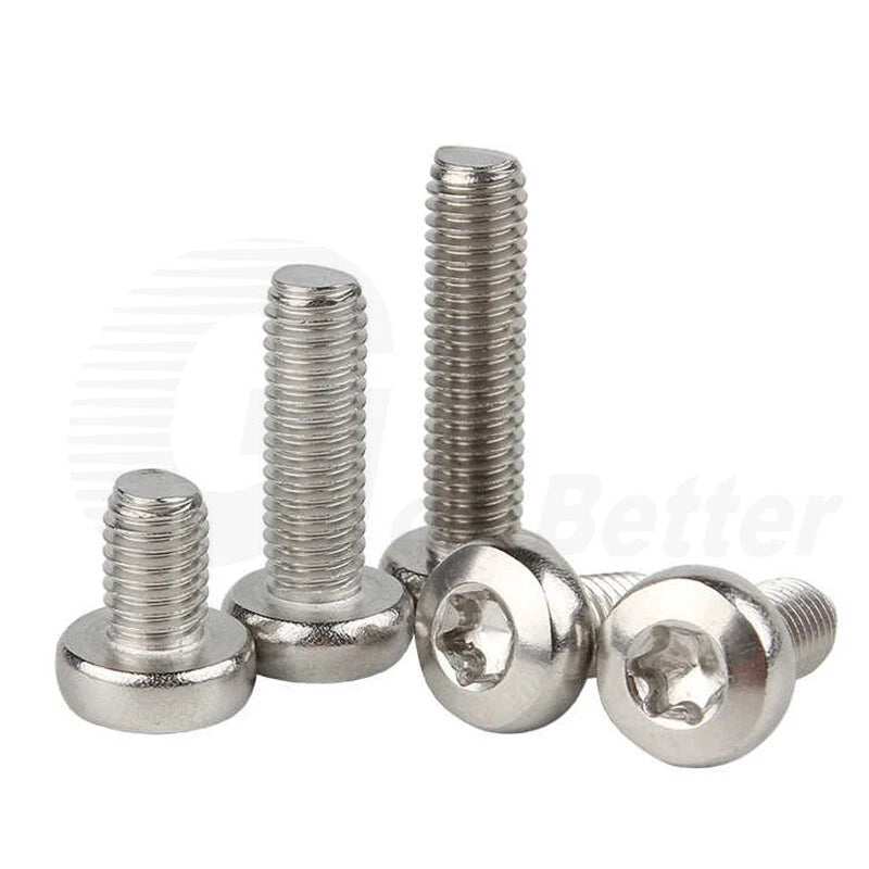T3–T50 Torx Pan Head Machine Screws – M1.4 to M10, A2 Stainless Steel (3–100mm)