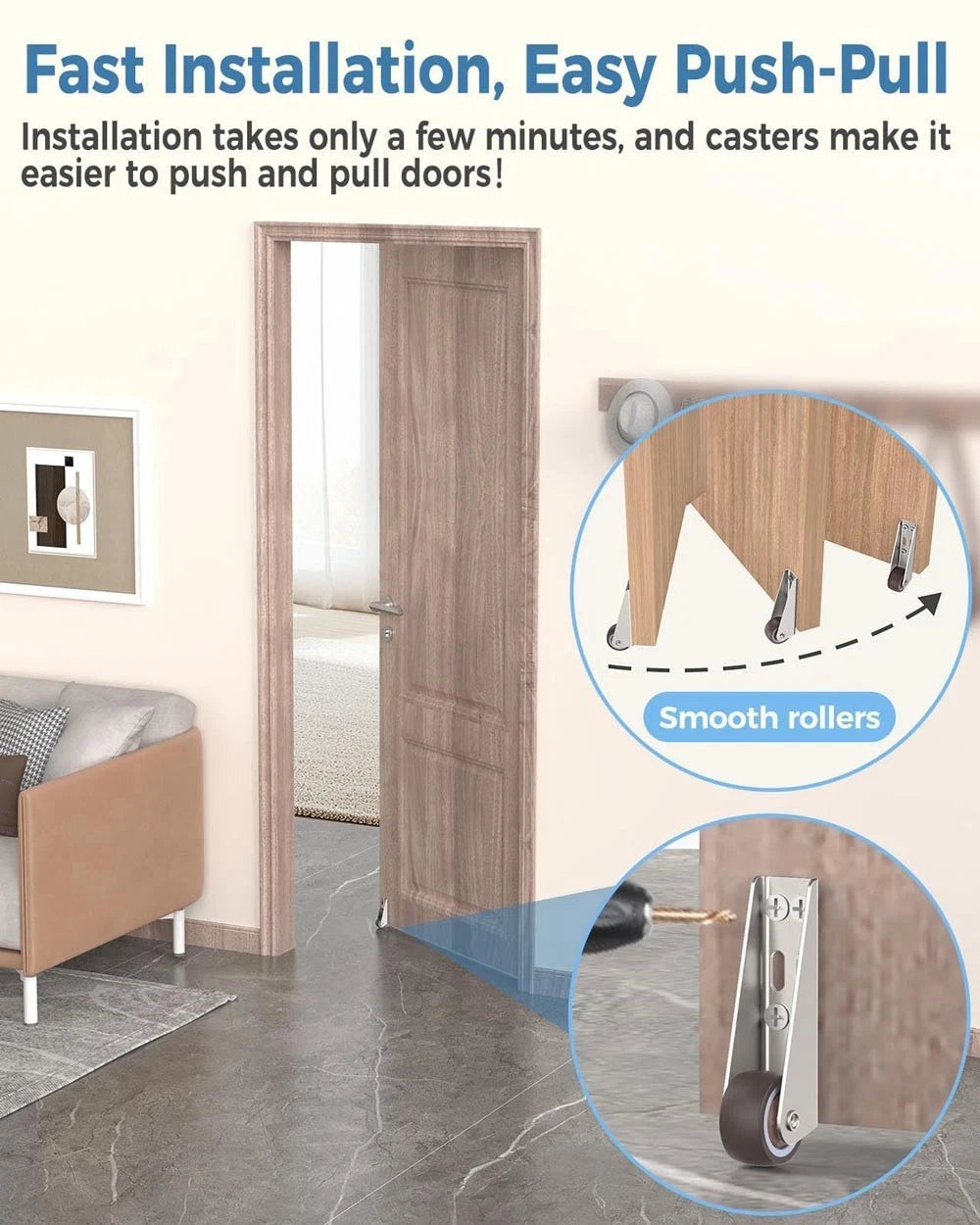 Silent Directional Roller Mobile Door Support Moving Wheel Gate Casters Pulley