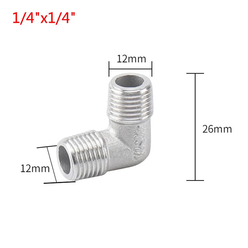 A2 Stainless Steel BSP Male Elbow Pipe Fitting — 1/4" to 2" Equal & Reducing