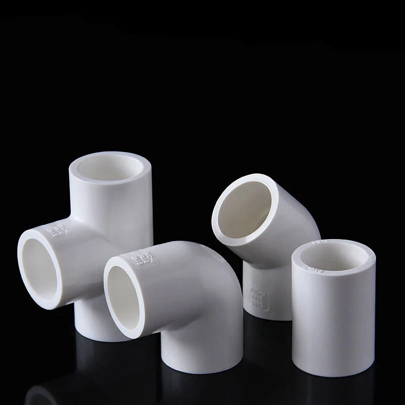 UPVC Water Pipe Fittings Straight 45°90°Elbow Tee Conduit Connector 20 25 32mm