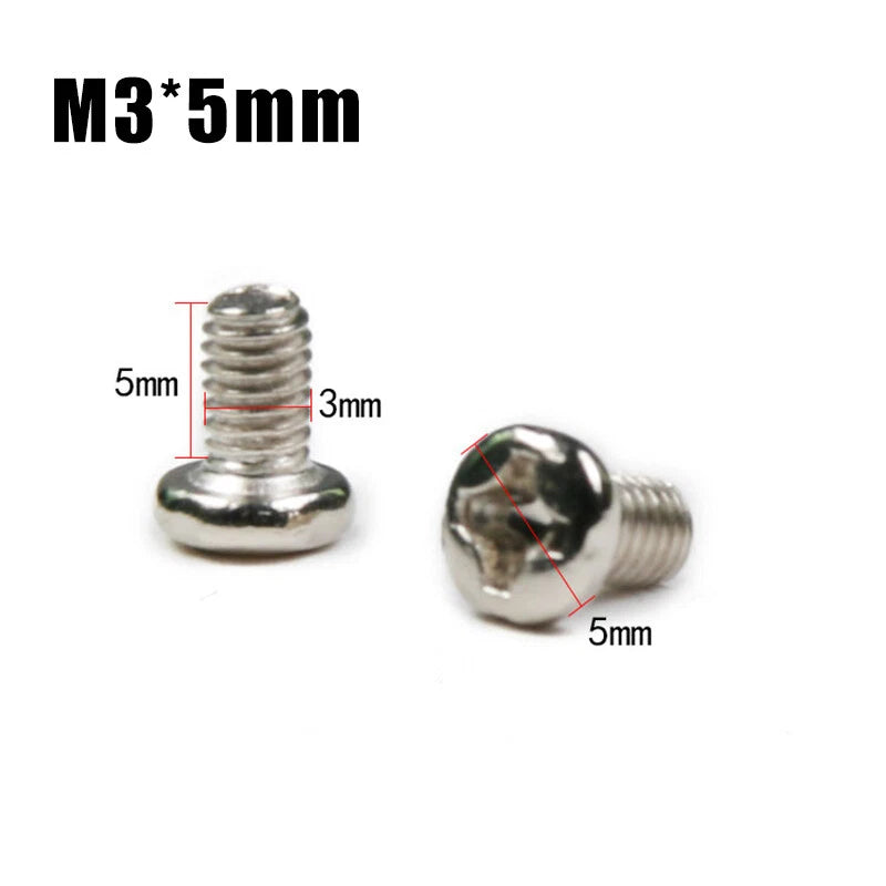 M3 Phillips Round Head Machine Screws – Small Bolts, Nickel Plated (5mm–30mm Lengths)