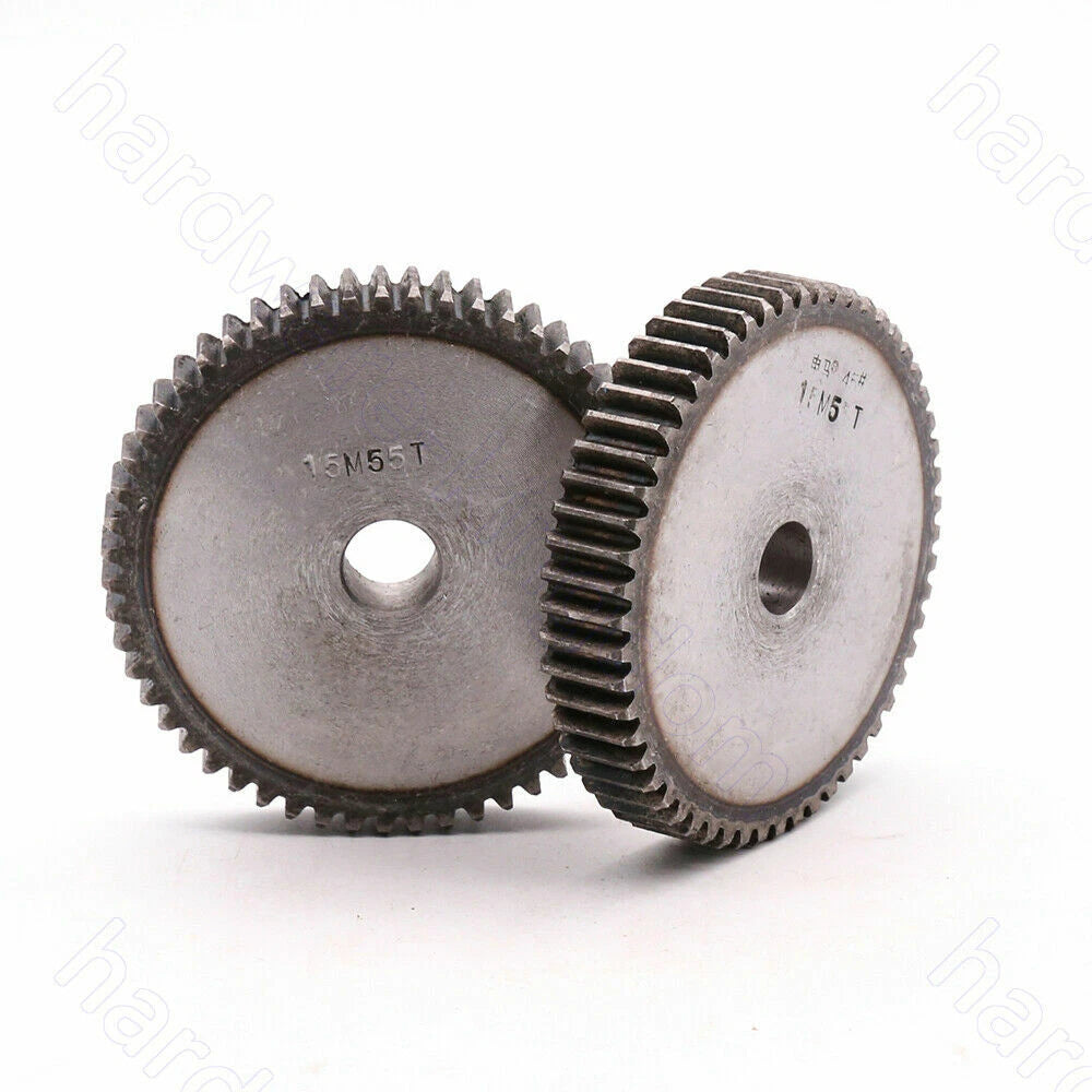 1/1.5 Mod 12T-150T Spur Gear 45# Steel Pinion Gear Thickness 1M-10mm 1.5M-15mm