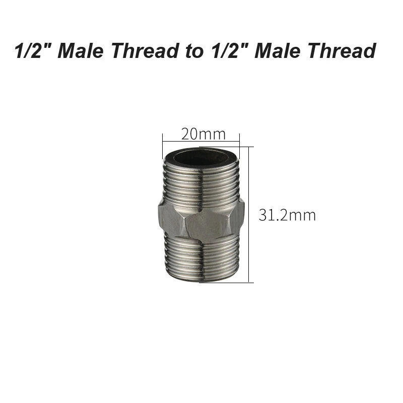 201 Stainless Steel BSP Barrel Nipples — Male Thread Straight & Reducing Pipe Fittings