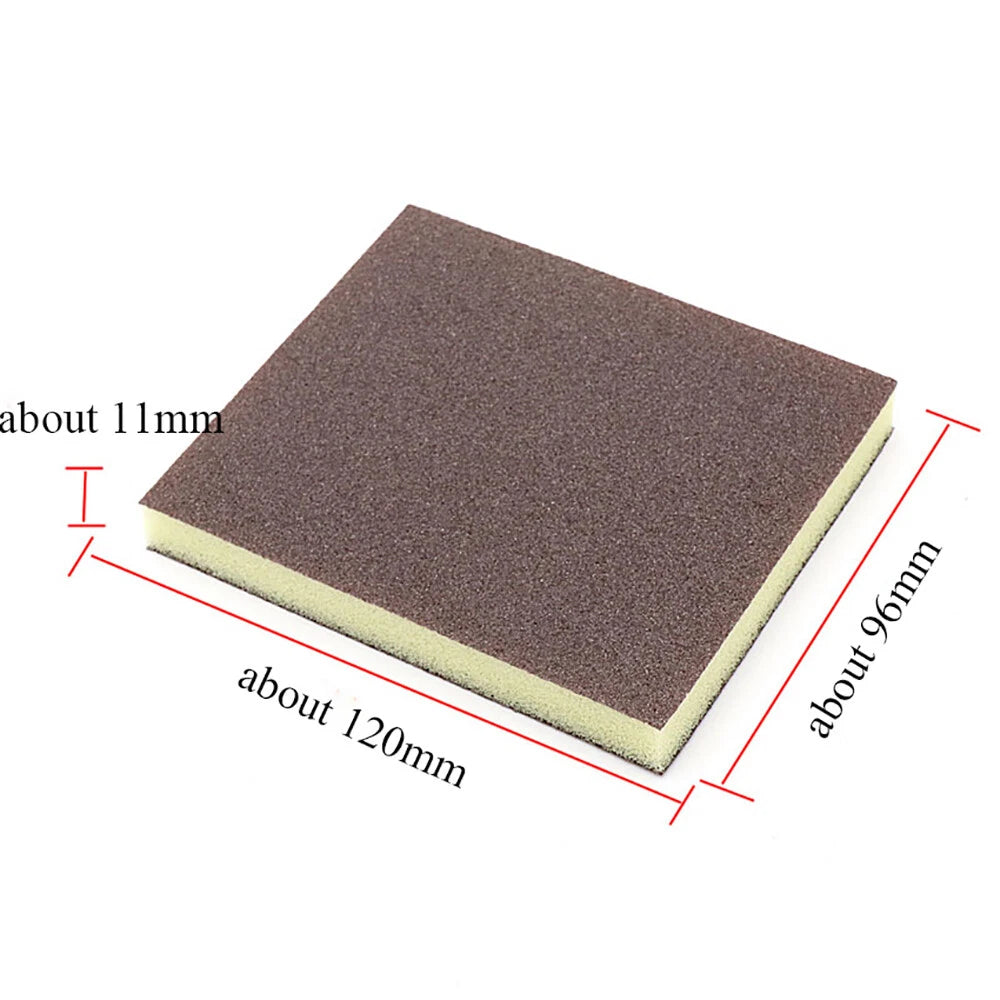 Flexible Double‑Sided Sanding Sponge Pads — P80 to P280 Grit Wet & Dry Foam Block for Contoured Surfaces