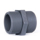 PVC Nipple Bsp Male Threaded Pressure Fittings Pipe Fitting ID 20mm~63mm Grey