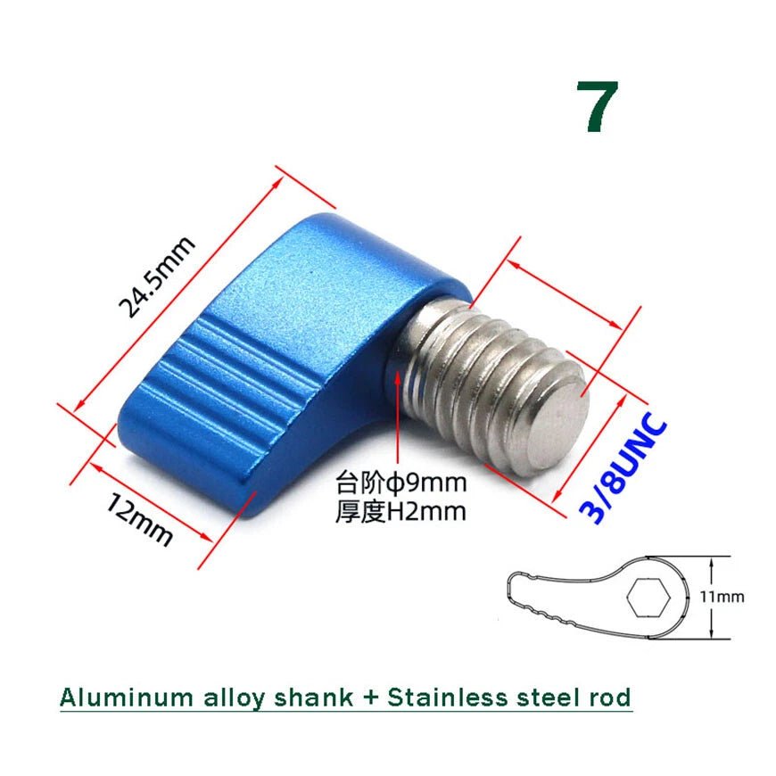 UNC 1/4" & 3/8" Thumb Screws – Single / Double Wing Hand Grip Bolts, Blue/Red/Black - HomeDIYer