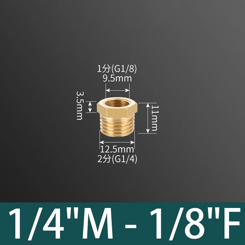 BSP Brass Reducing Hexagon Bush — Male to Female Thread Fittings (1/4" to 1")