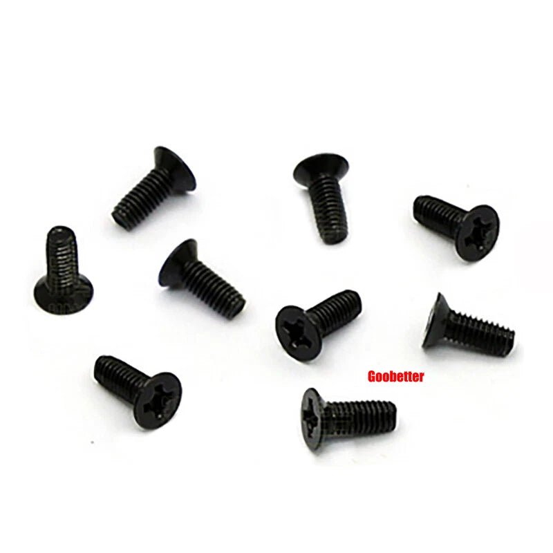 KM3/KM4 Phillips Flat Head Triangle Tooth Screws | Carbon Steel, Zinc or Nickel Coated - HomeDIYer
