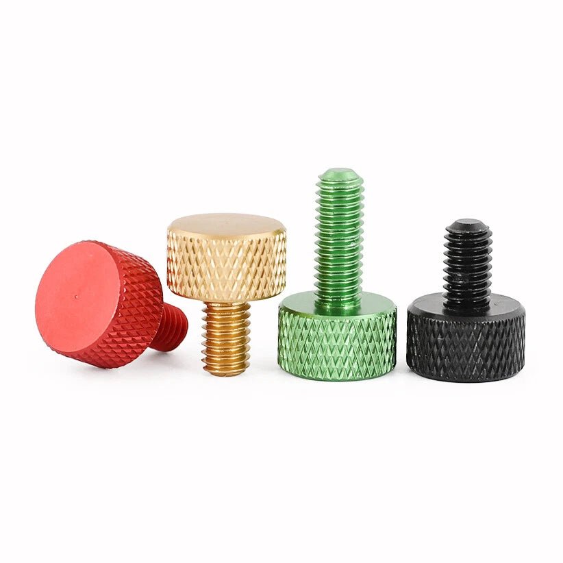 M3 Colored Aluminum Knurled Thumb Screws — 4 Lengths, 10 Colors, Hand - Turn Knob Bolts - HomeDIYer