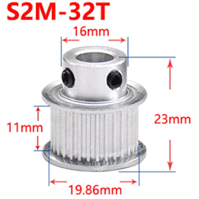 S2M 28-50T Timing Pulley 10mm Belt Synchronous Wheel Gear 3D Printer Bore 4-15mm