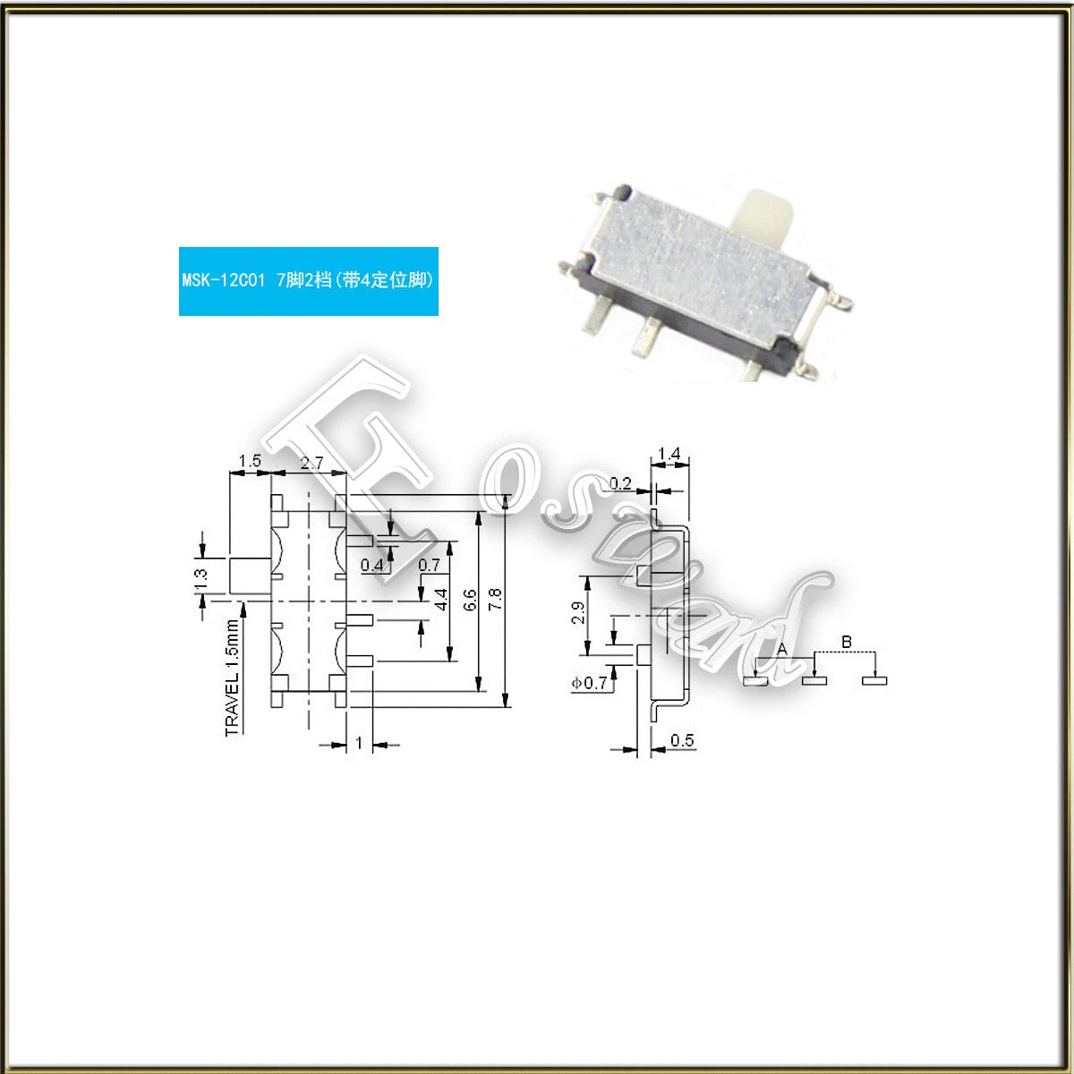 Mini Slide Switch SPDT 2/3-Position — 3/4/6 Pin PCB Micro Toggle Switch