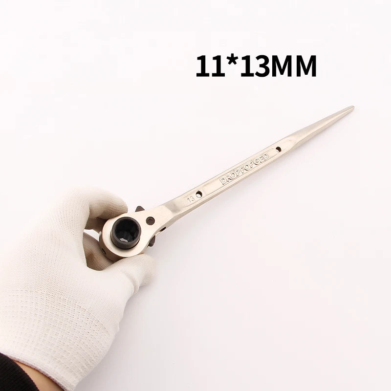 Chrome Vanadium Steel Plum Dual-Use Pointed Tail Socket Ratchet Wrenches