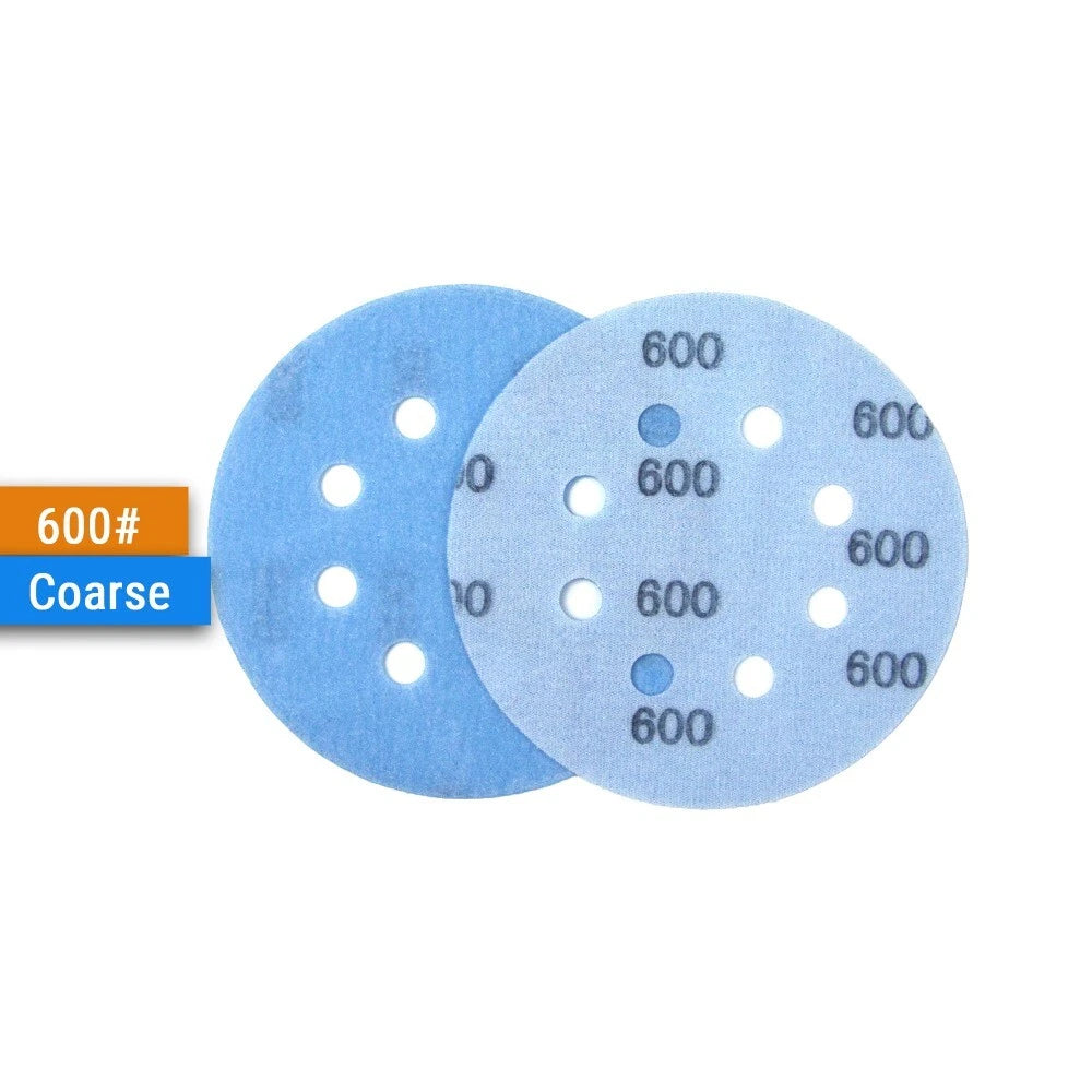 125mm 8 Hole Wet & Dry Sanding Disc 5 inch 600-5000 Grit for Car Sandpaper Pads