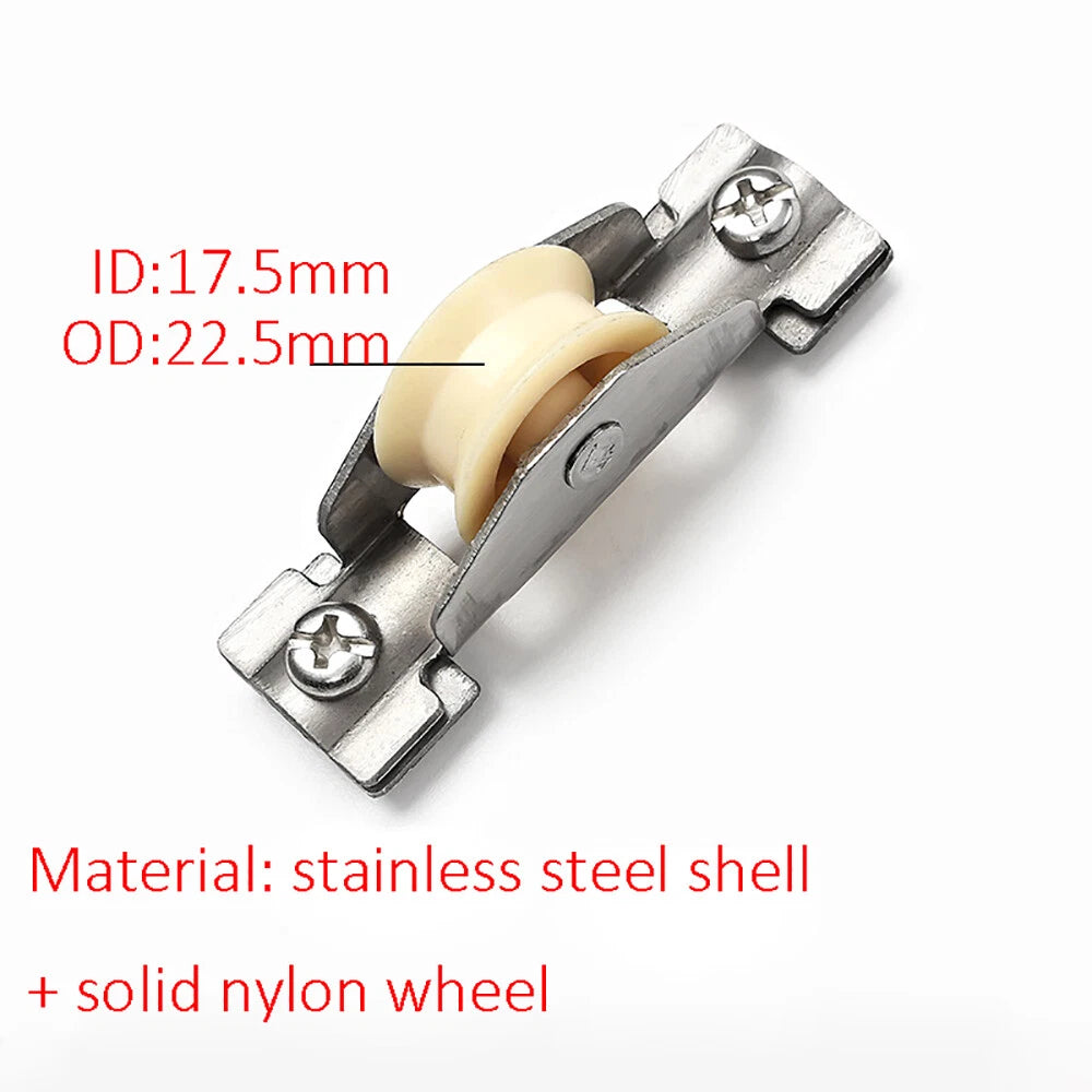 65Type Stainless Steel Sash Pulley Sliding Door Roller Runner Wheel Track Pulley
