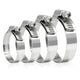 304 Hose Clips Pipe Clamps - range 6mm to 400mm - jubilee type - Phillips Screws