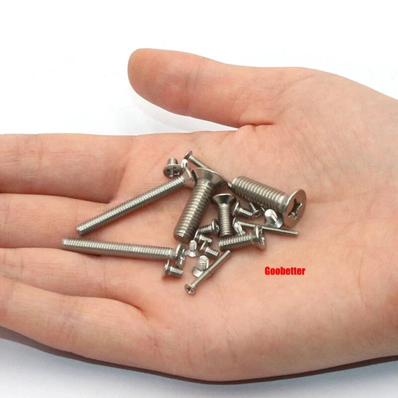 304 Stainless Steel Phillips Flat Head Machine Screws M1–M6 | Countersunk Bolts - HomeDIYer