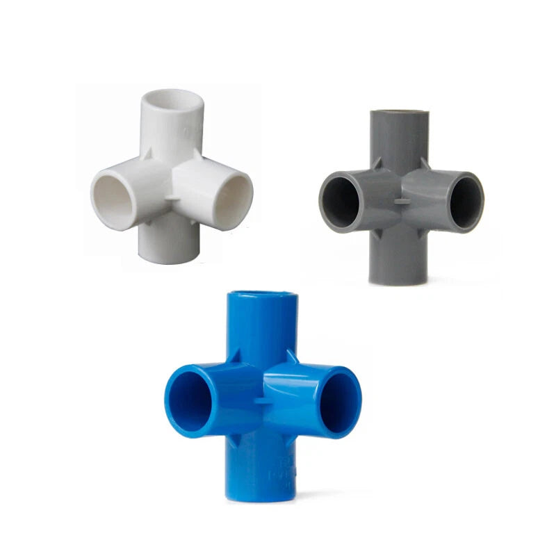 PVC Water Pipe Fittings Drainage Couplers Adapter Cross Tee Elbow 16mm-200mm