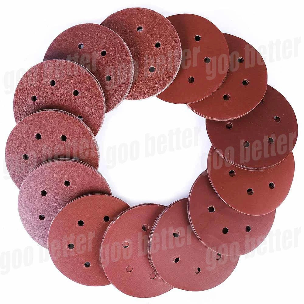 150mm 6 Inch  Sanding Discs 6 Hole Sandpaper 40-400 Grit Orbital Sander Pad