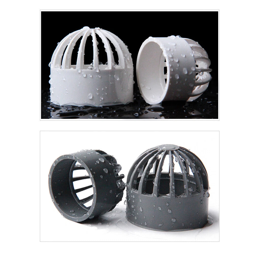 PVC Water Filter Net Cap Pipe Fittings ID 32mm-110mm for Aquarium Fish Tank DIY