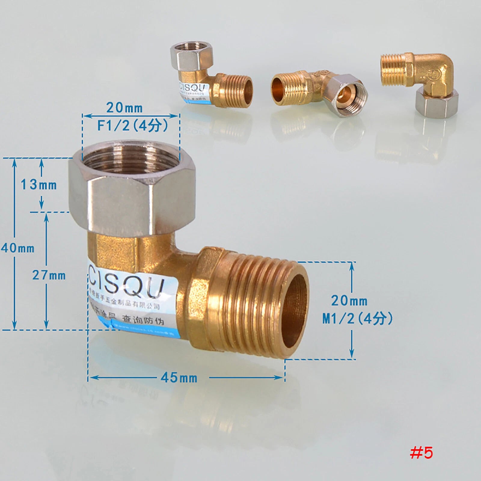 1/2" BSP Brass Pipe Fittings – Elbow, Tee & Union Coupler