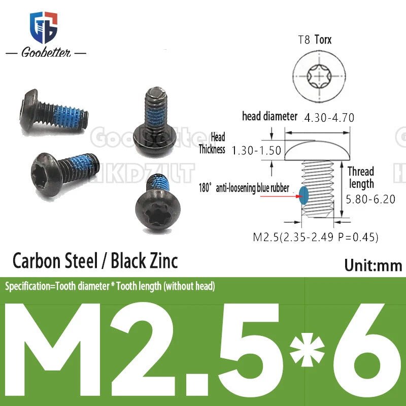 Large Flat Head Machine Screws M2–M6 Allen Torx Slotted Multi - Drive 100pcs - HomeDIYer