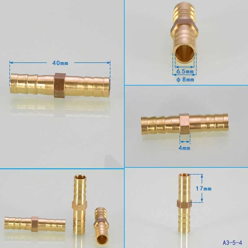 Brass Hose Joiner Fittings — Straight, Y, T & 4-Way Connectors | 6mm–19mm