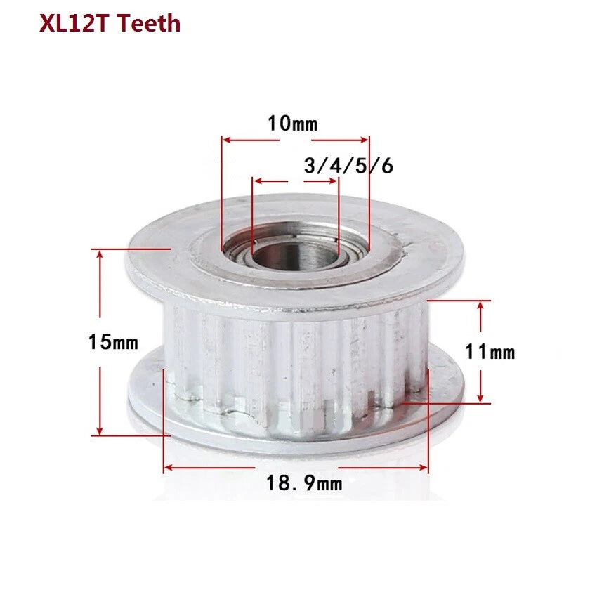 XL Timing Belt Idler Bearing Pulley Tensioner Toothless & Toothed Width 11mm