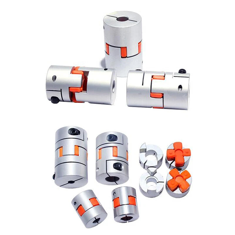 CNC Shaft Coupler Flexible Plum Spider Jaw Coupling Stepper Motor D14mm - 150mm