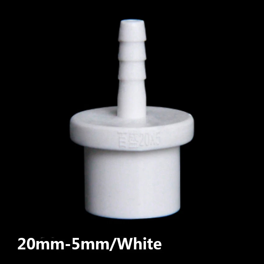 PVC Plastic Pipe Fittings Adapter Connector 20 25mm Sleeve x Hose Nozzle 5-20mm