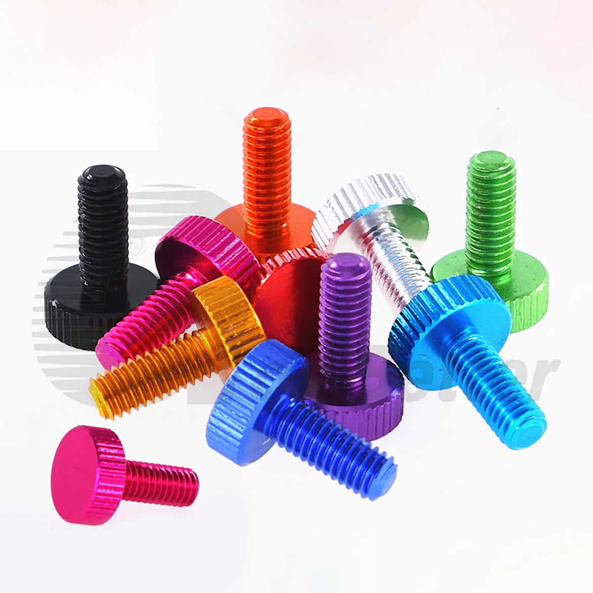 Aluminum Knurled Thumb Screws – M2 to M6 Flat Head Hand Grip Bolts, 10 Colors