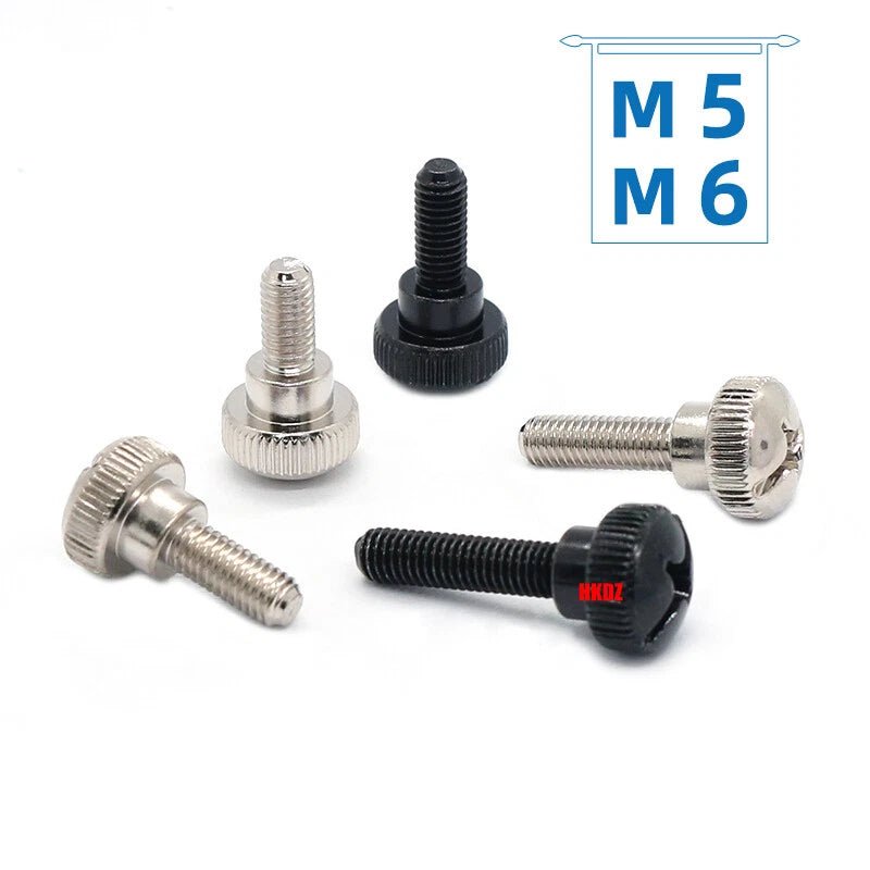 M3~M6 Phillips Carbon Steel Step Knurled Thumb Screws | Hand Grip Knob Bolts - HomeDIYer