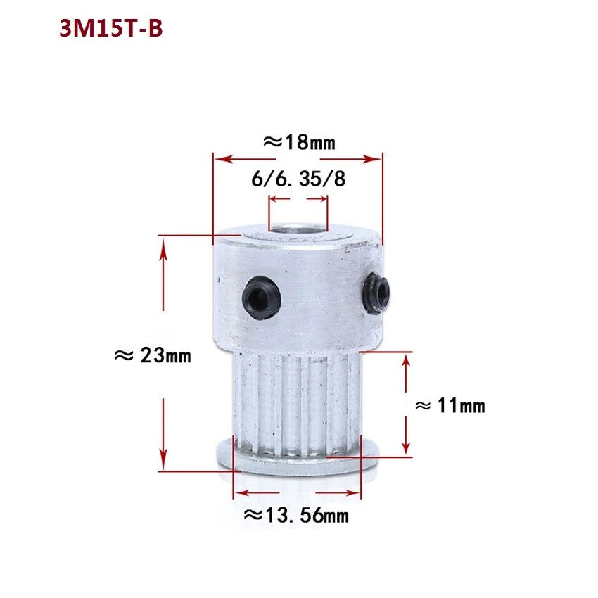 HTD-3M 12-150T Timing Belt Pulleys Synchronous Wheel With Step Tooth Width 11mm