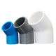 PVC Water Supply Pipe Fittings 45° Elbow Connector 20mm to 160mm White Blue Grey