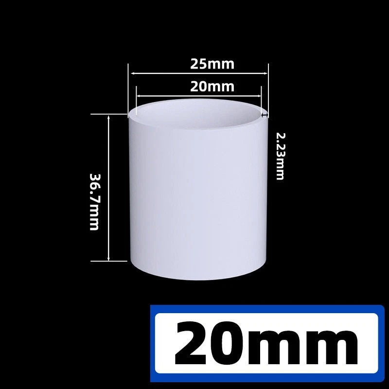 PVC Pipe Fittings White Connector Metric For Aquarium Fish Tank Various Parts