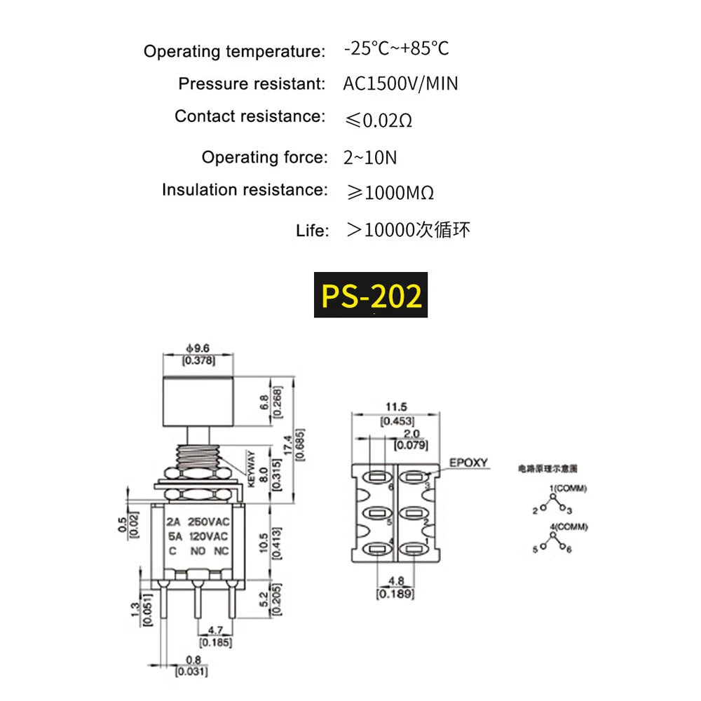 Toggle Switch Heavy Duty ON-OFF ON-ON ON-OFF-ON – MTS E-TEN PS DS438 Series 125VAC 250VAC