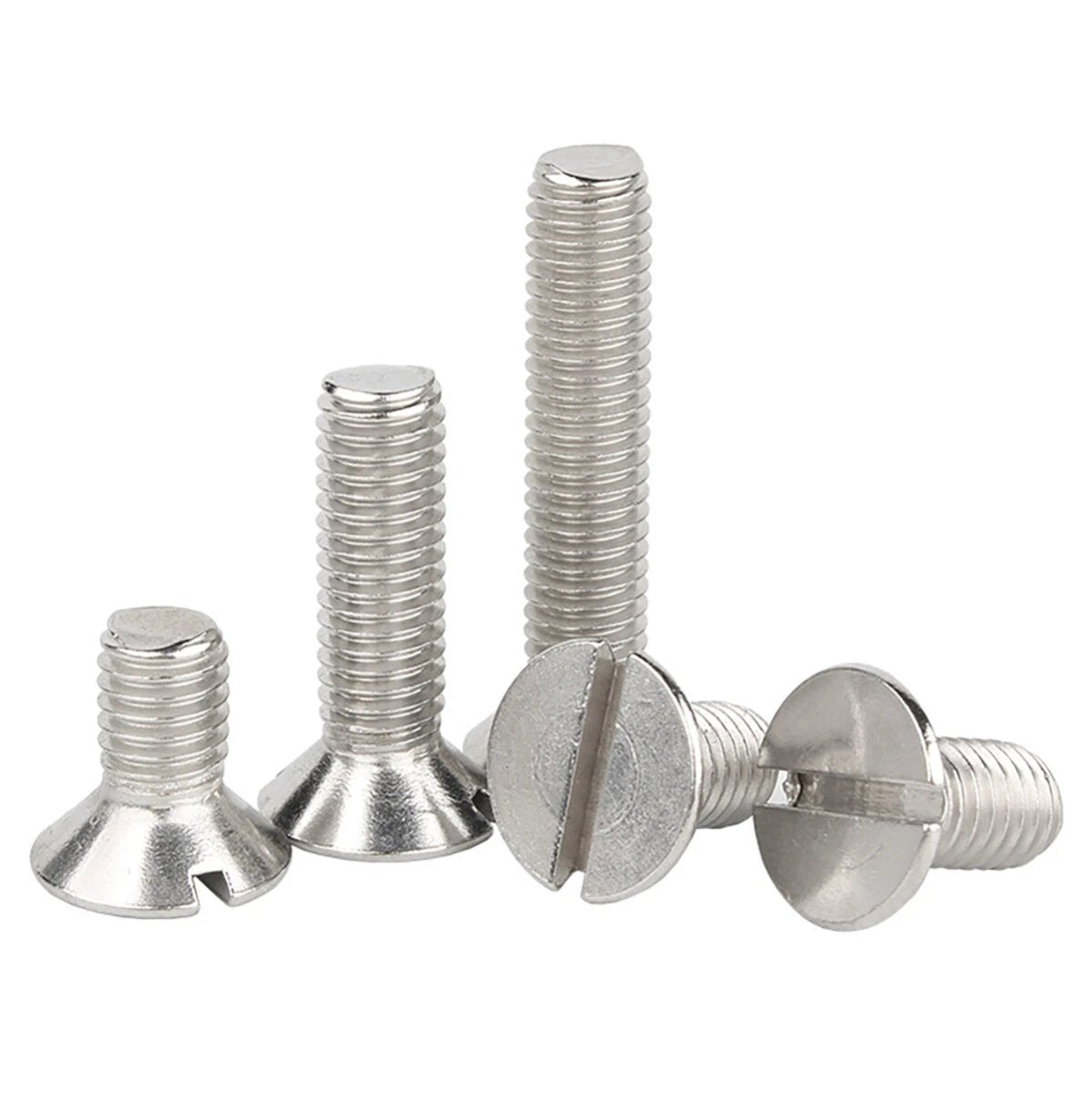 A2 Stainless Steel Slotted Countersunk Screws DIN 963 | M4 M5 M6 - HomeDIYer