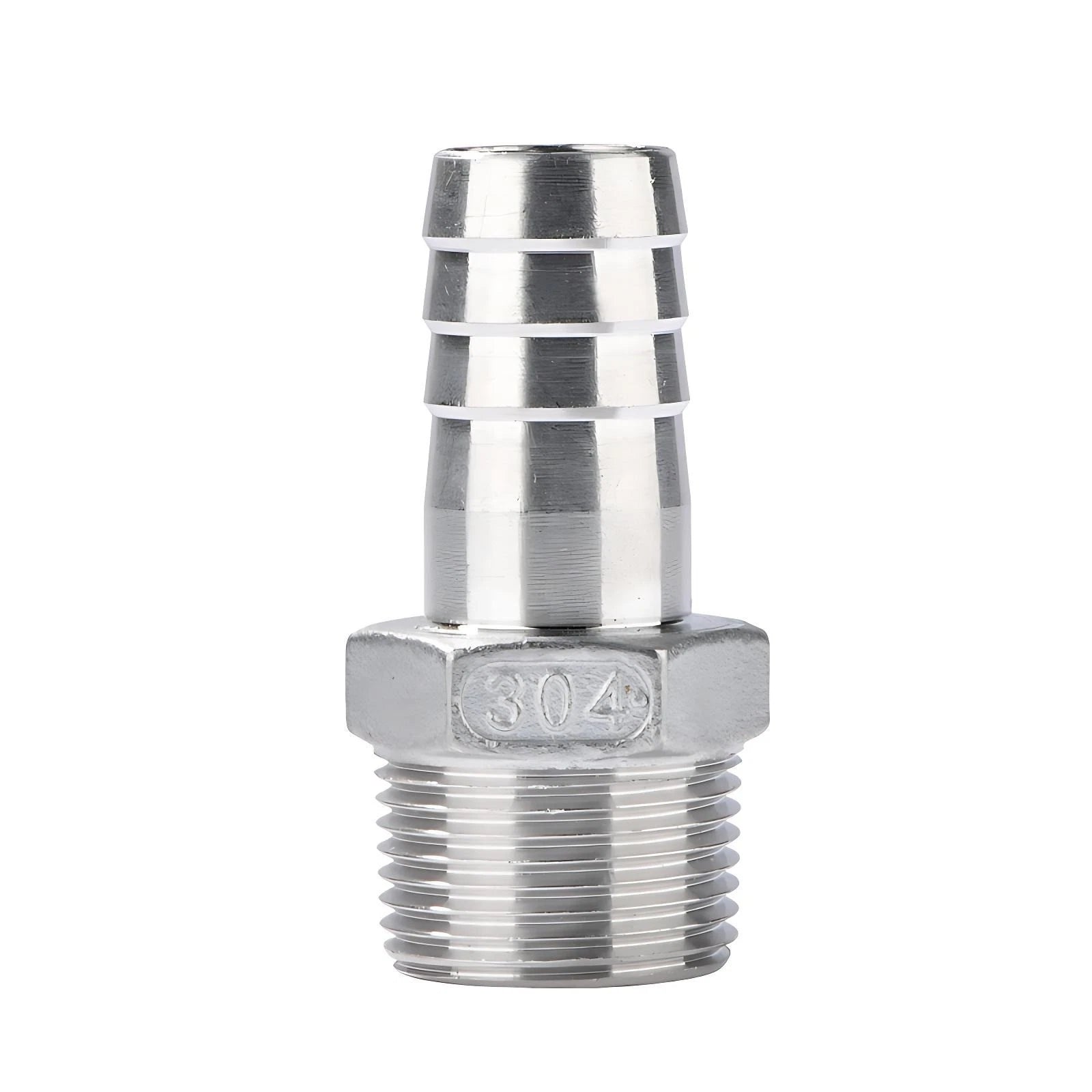BSP Male Taper Thread x Hose Tail Adapter Fittings — Stainless Steel 304