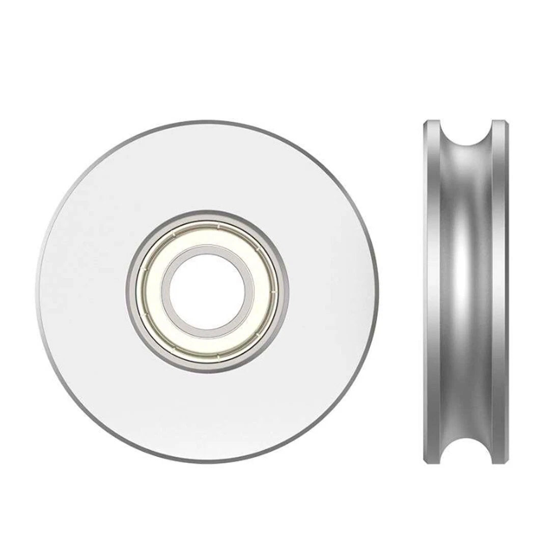 U-Groove Aluminum Pulley Wheel OD 30/40/50/60/80mm Bearing Pulleys Hole 5~15mm