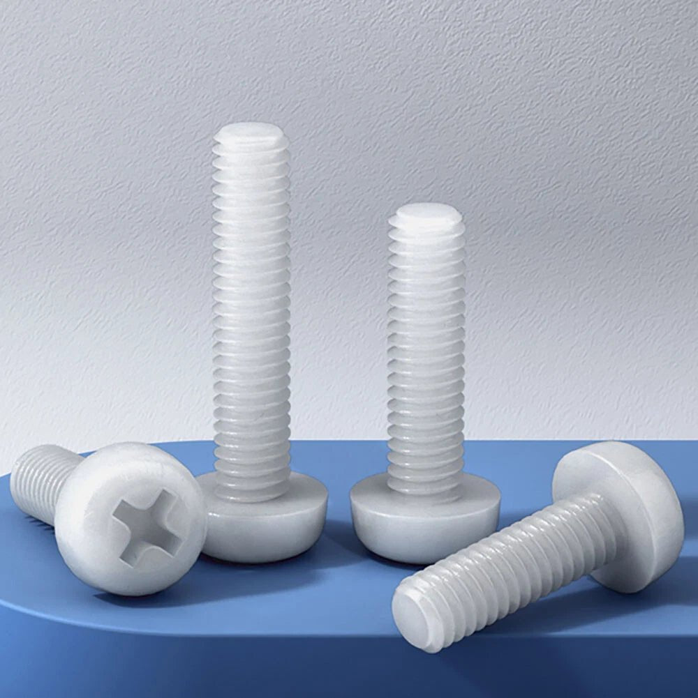 M5 M6 M8 Nylon Phillips Pan Head Machine Screws – Black & White - HomeDIYer