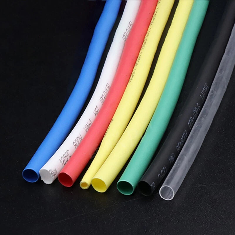 Polyolefin 2:1 Heat Shrink Tubing — φ0.6mm to φ3mm, Multiple Colors & Lengths