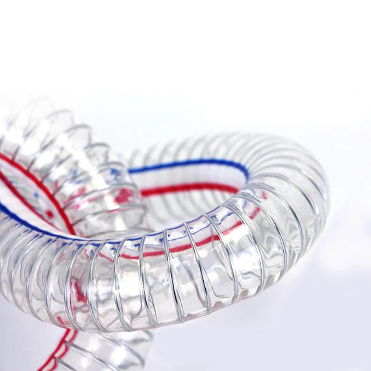 Transparent PVC Steel Wire Reinforced Flexible Hose — Fuel Oil Water Air Gas Pipe Tube