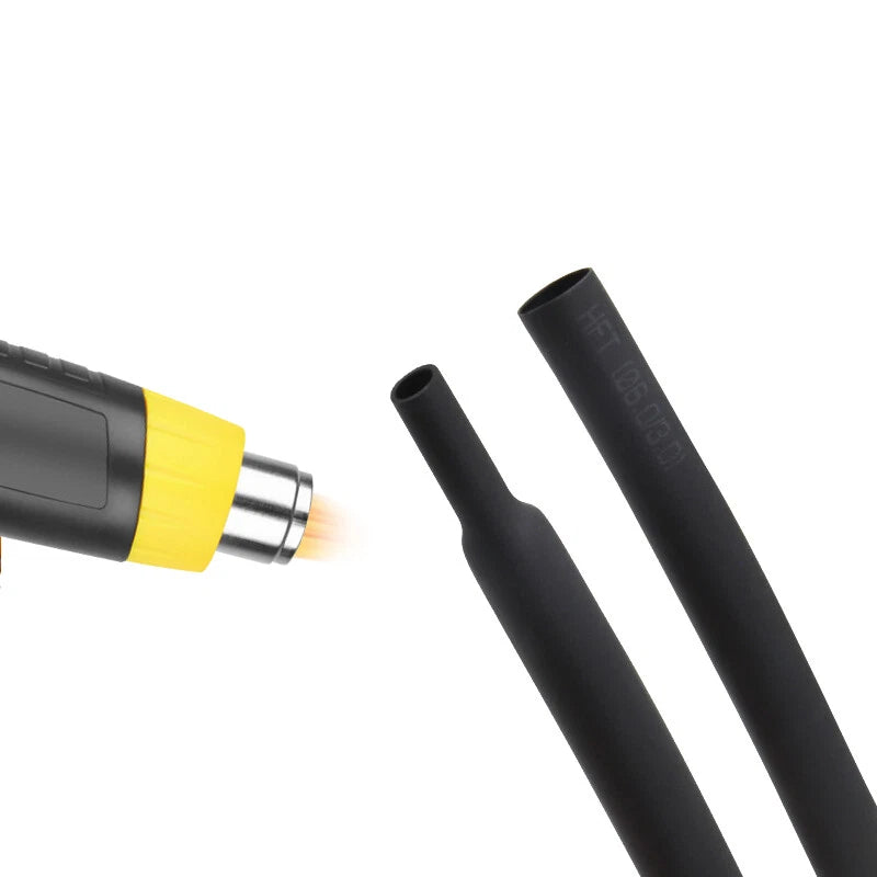 Black Heat Shrink Tubing 2:1 Ratio – Waterproof Wire Sleeving, φ0.6mm–φ210mm