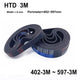 HTD 3M Timing Belt 6mm Wide, Closed Loop Synchronous Belt, L=402–597mm, Black Rubber
