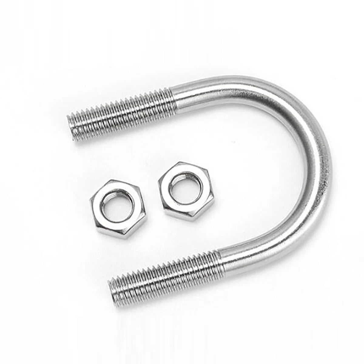 M6 M8 U - Bolt Exhaust Clamp with Hex Nuts — 304 Stainless Steel Pipe Tube Clip - HomeDIYer