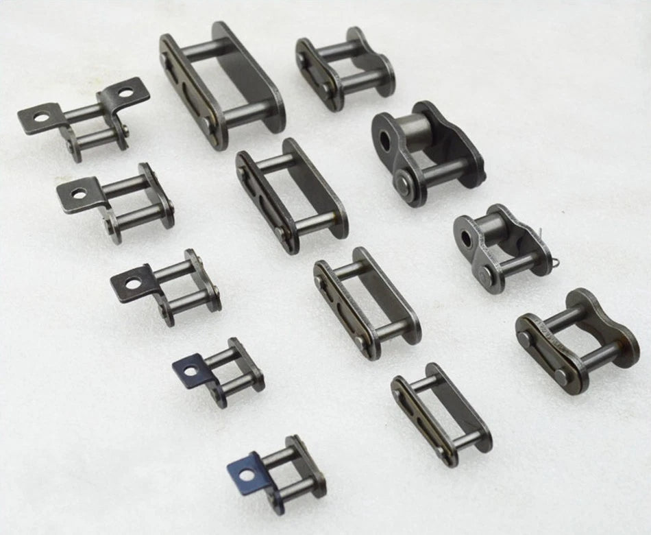 10Pcs #40 Roller Chain Connector Link Full Link 08B/08A For #40 Roller Chain